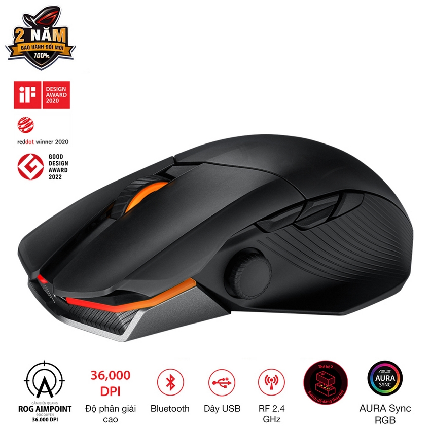 Chu T Gaming Kh Ng D Y Asus Rog Chakram X Origin Rgb Wireless