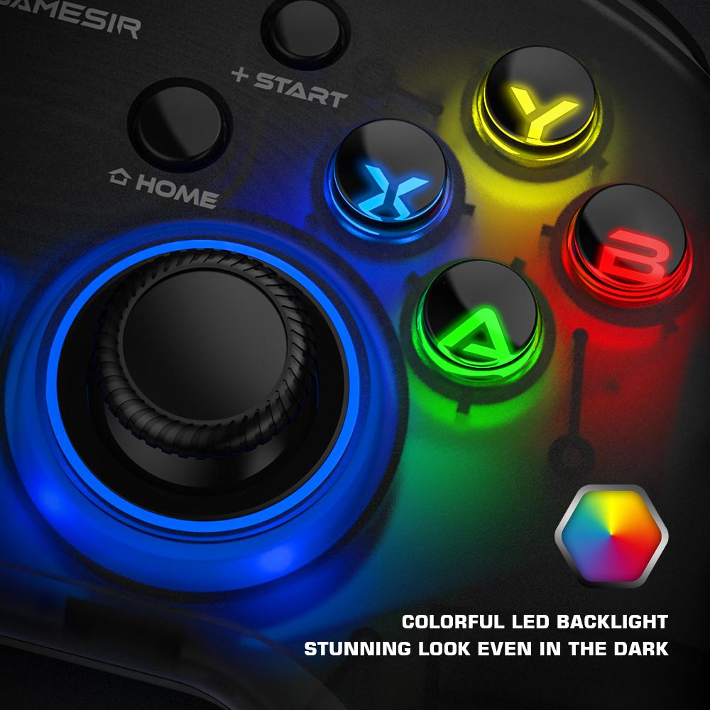 Tay cầm chơi game không dây Gamesir Wireless Controller T4 Pro tích hợp đèn led siêu đẹp