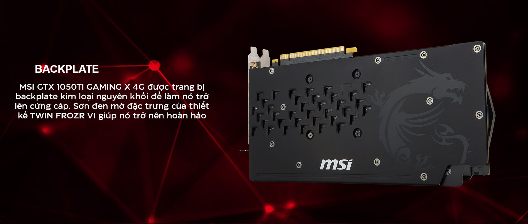Card màn hình MSI GTX 1050Ti GAMING X 4G