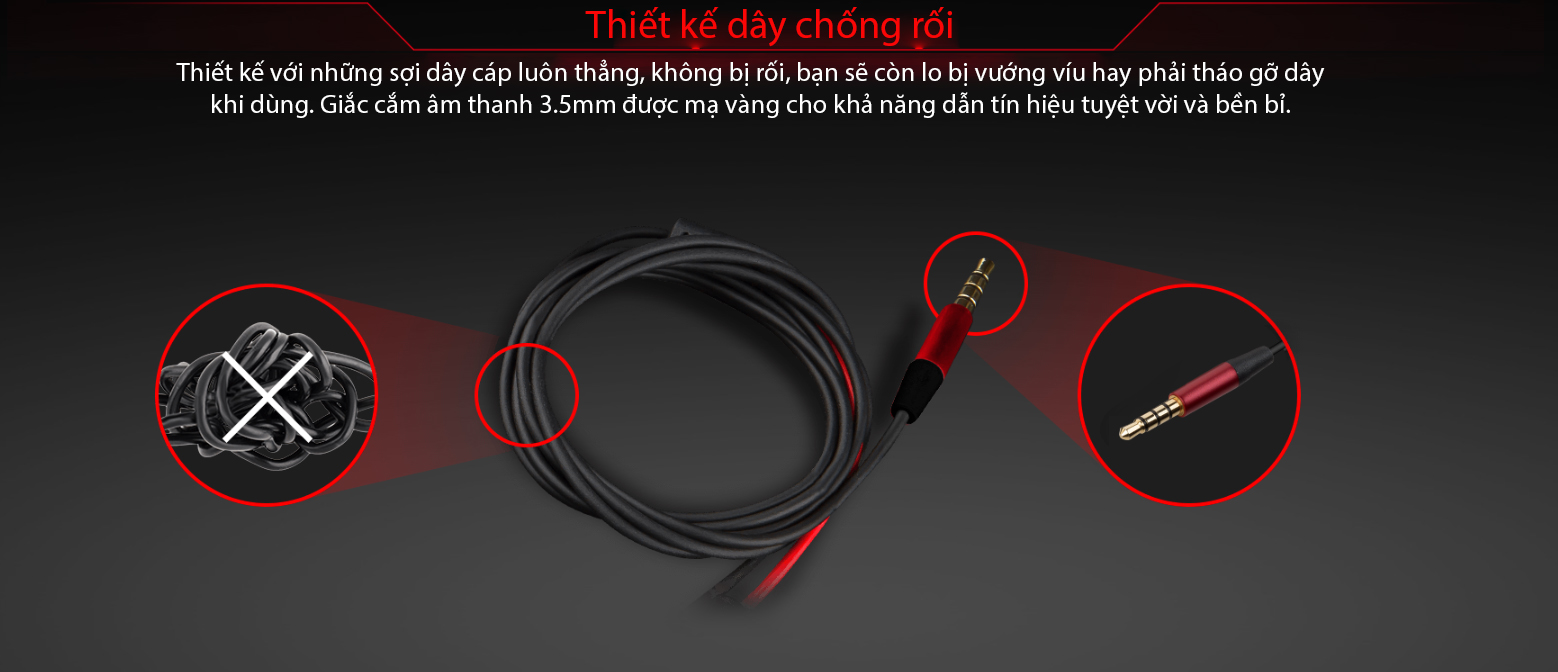 Tai nghe gaming có dây MSI Immerse GH10 (màu đỏ đen) 6