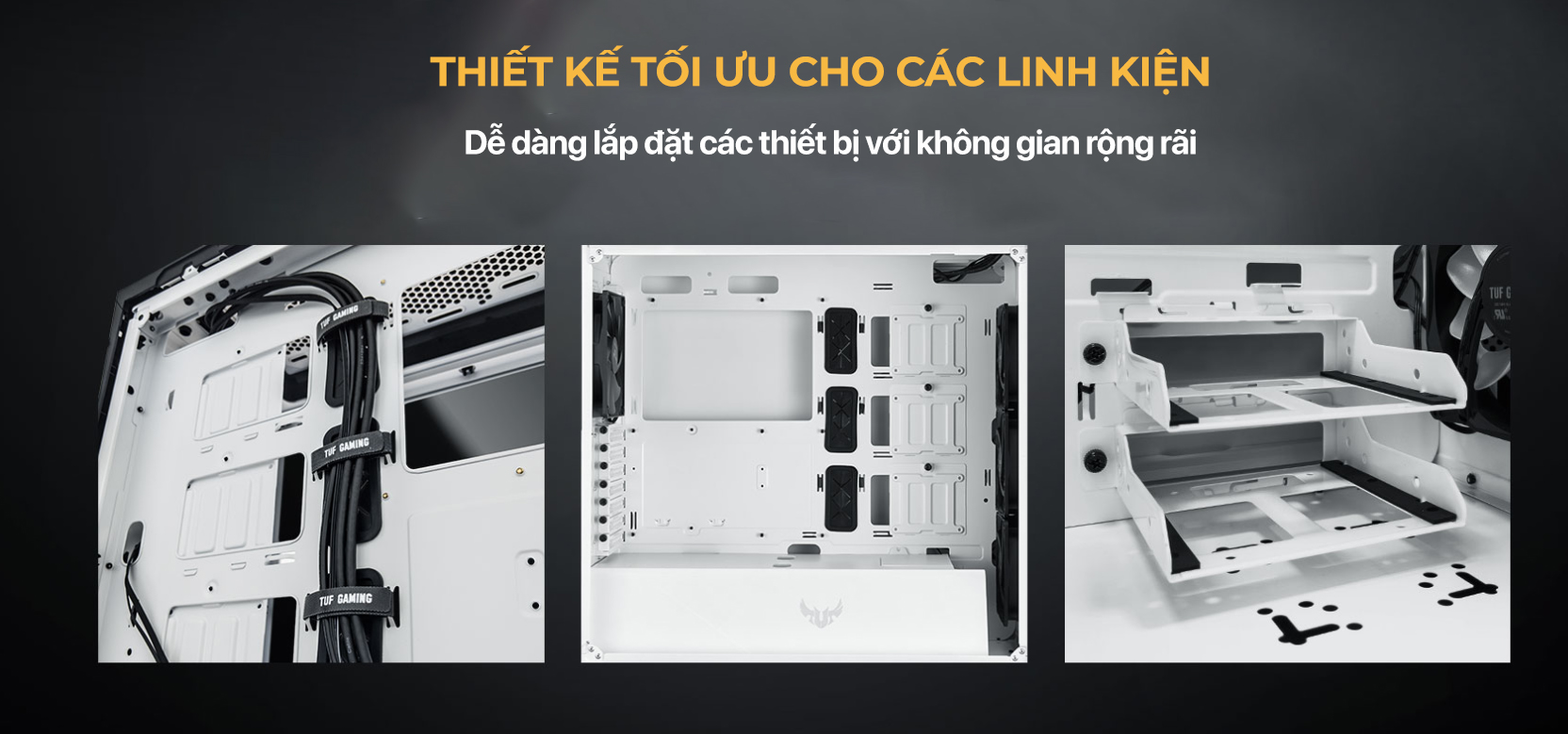 Case Asus TUF Gaming GT501 White Edition (Mid Tower/Màu Trắng)