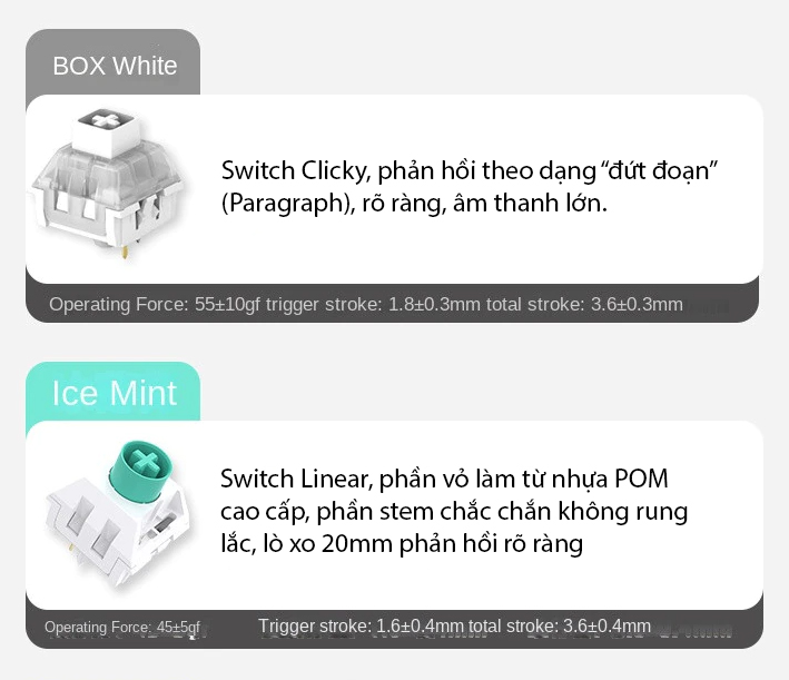 Bàn phím cơ không dây FL-Esports CMK87 SAM Ice Mint 3 Mode White sw (Kailh Box) (USBC/Bluetooth/RGB/Hotswap) 6