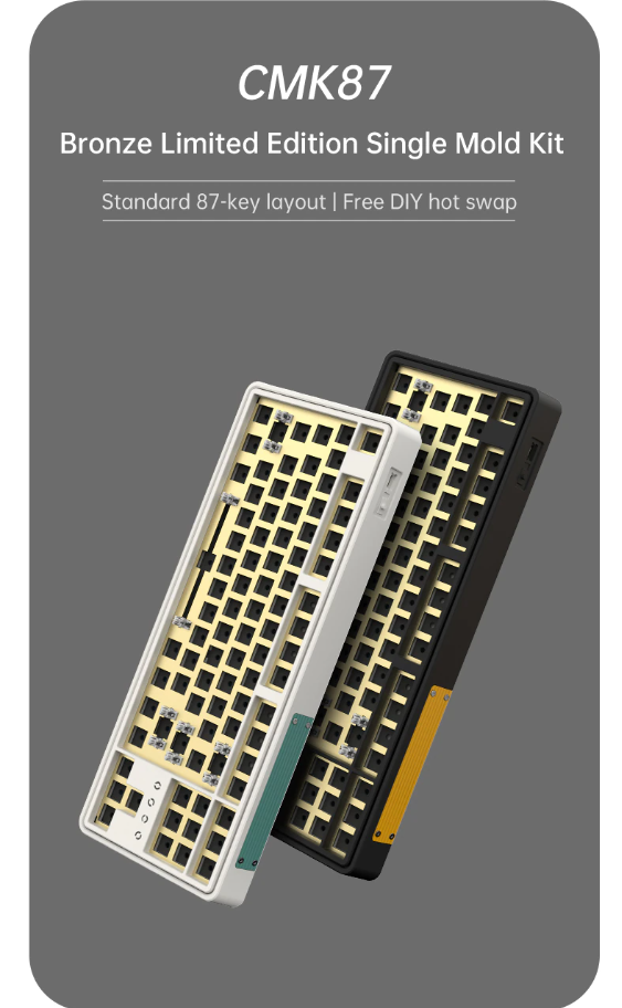 Kit bàn phím cơ FLEsport CMK87 White (Case, Plate, PCB, LED) 1