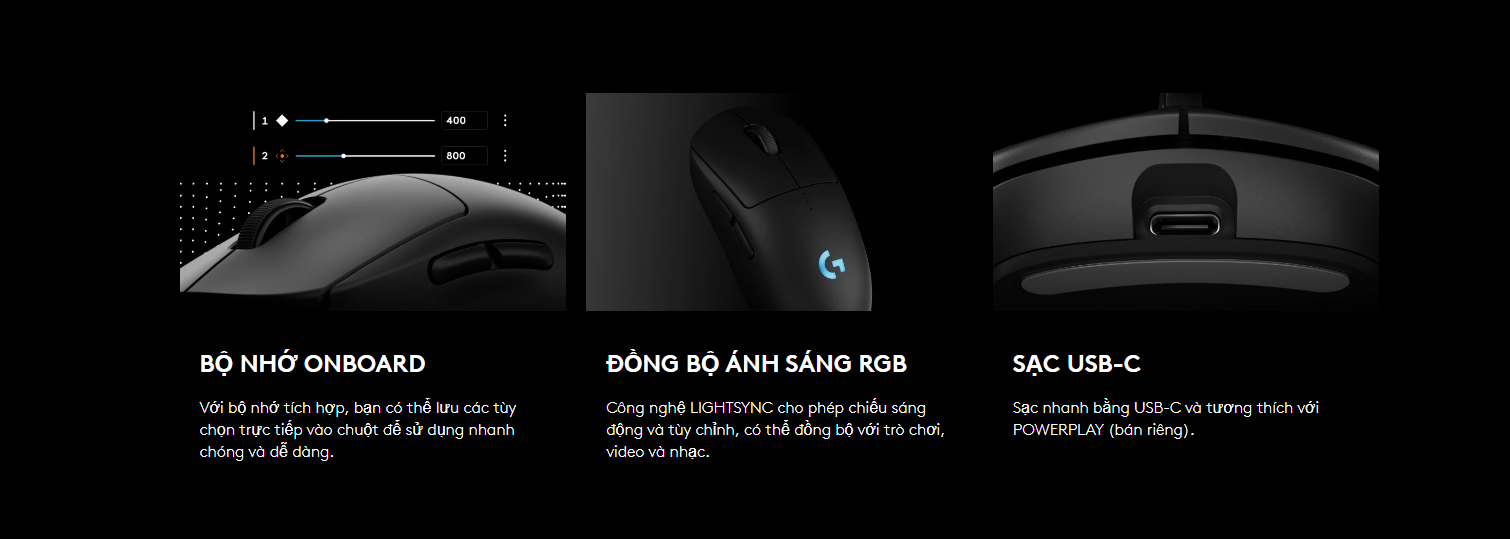 Chuột Gaming không dây Logitech Pro 2 LightSpeed Trắng 8