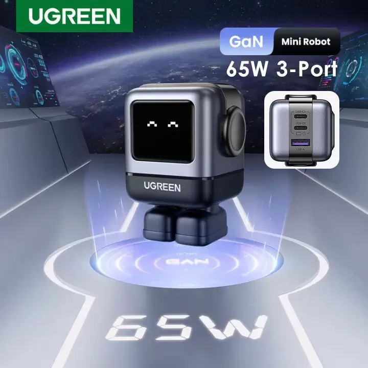 Củ sạc Ugreen GAN Nexode Small Robot 65W CD361 Dual USB-C