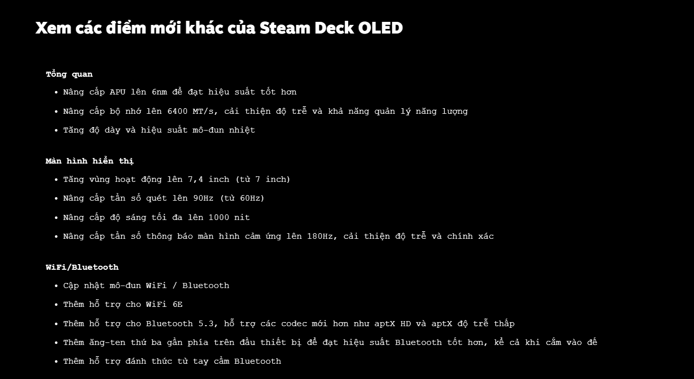Máy chơi game cầm tay Steam Deck OLED 1TB 6