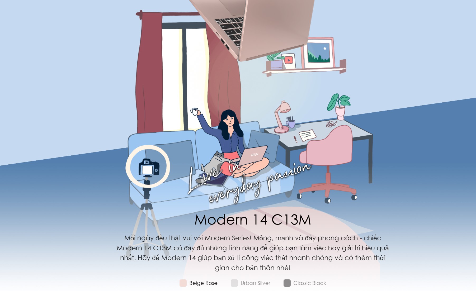 Laptop MSI Modern 14 (C13M-611VN)