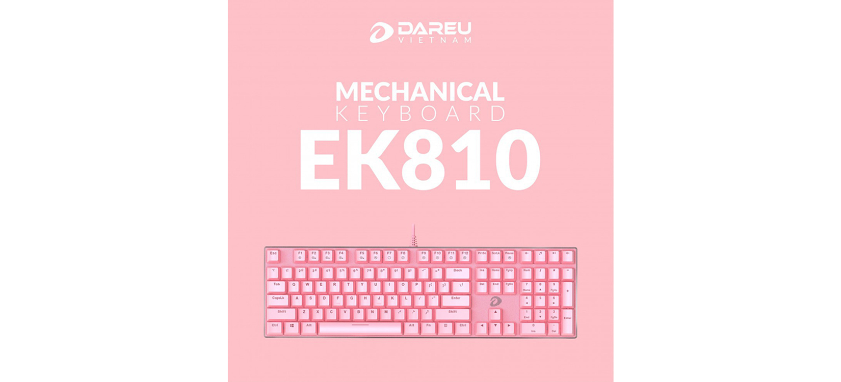 Bàn Phím cơ Dareu EK810 Pink