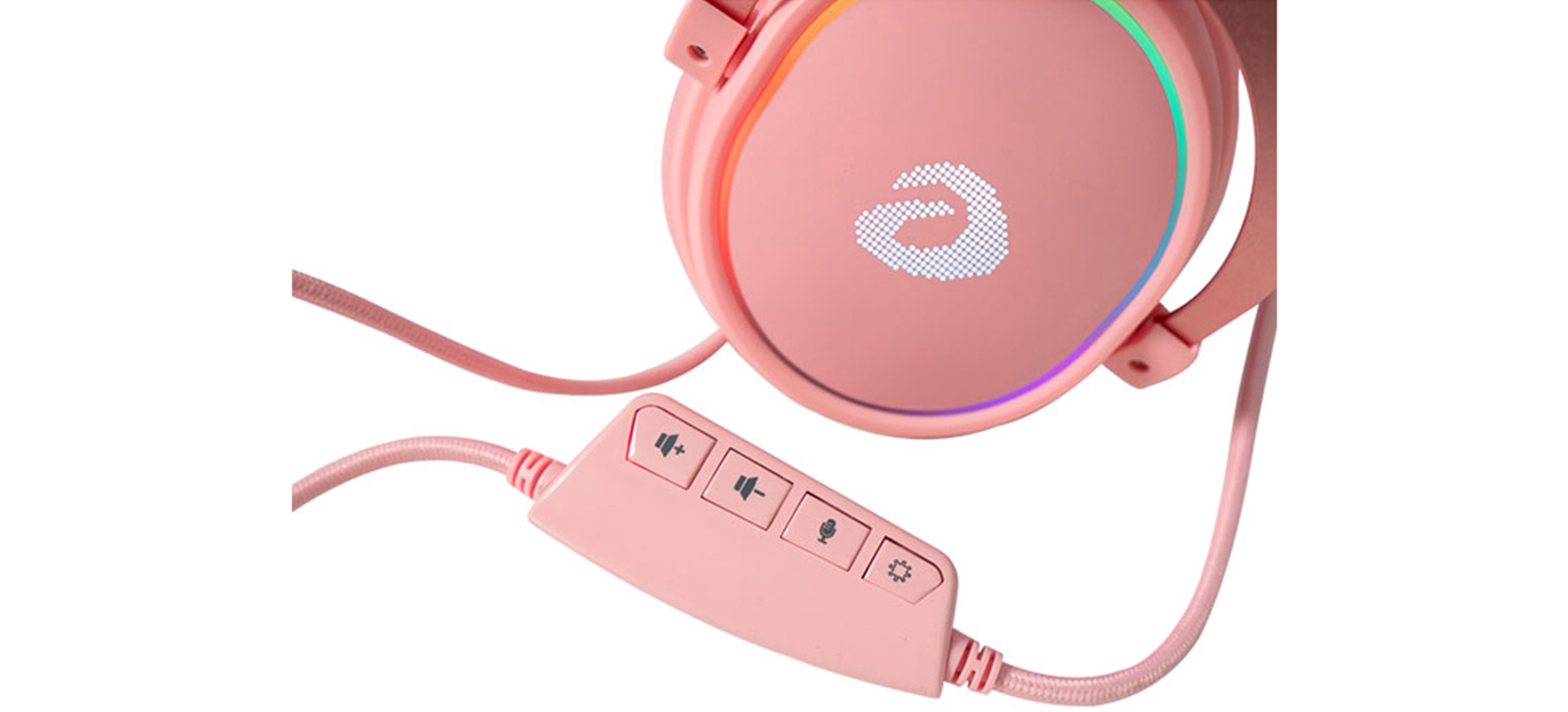Tai nghe Dareu EH925S (USB, 7.1, Màu hồng, Led RGB)