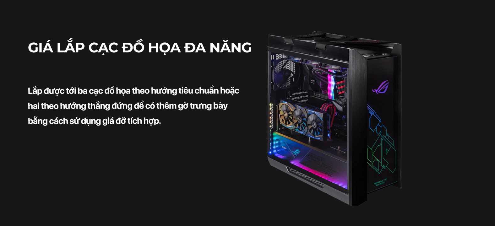 Vỏ Case Asus ROG Strix Helios GX601 Tempered Glass Gaming 