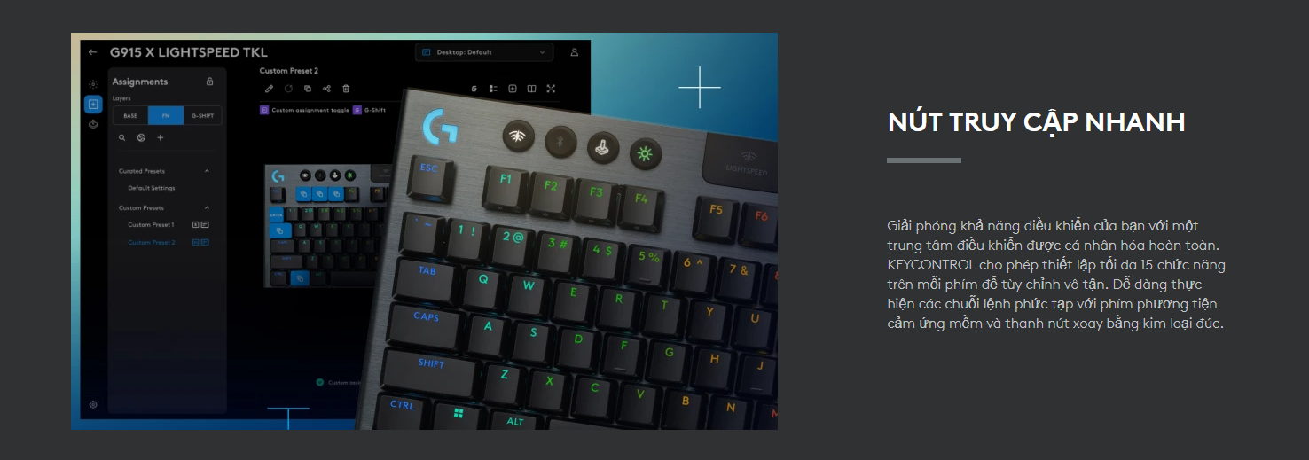 Bàn phím cơ không dây Logitech G915 X TKL Lightspeed 4