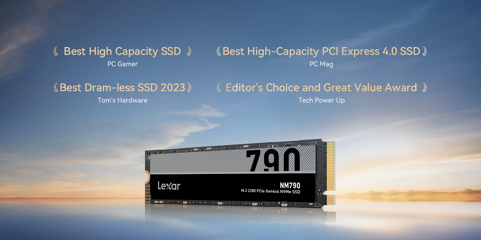 Ổ cứng SSD Lexar NM790 1TB M.2 2280 PCIe 4x4 (Đọc 7400MB/s - Ghi 6500MB/s) - (LNM790X001T-RNNNG) 