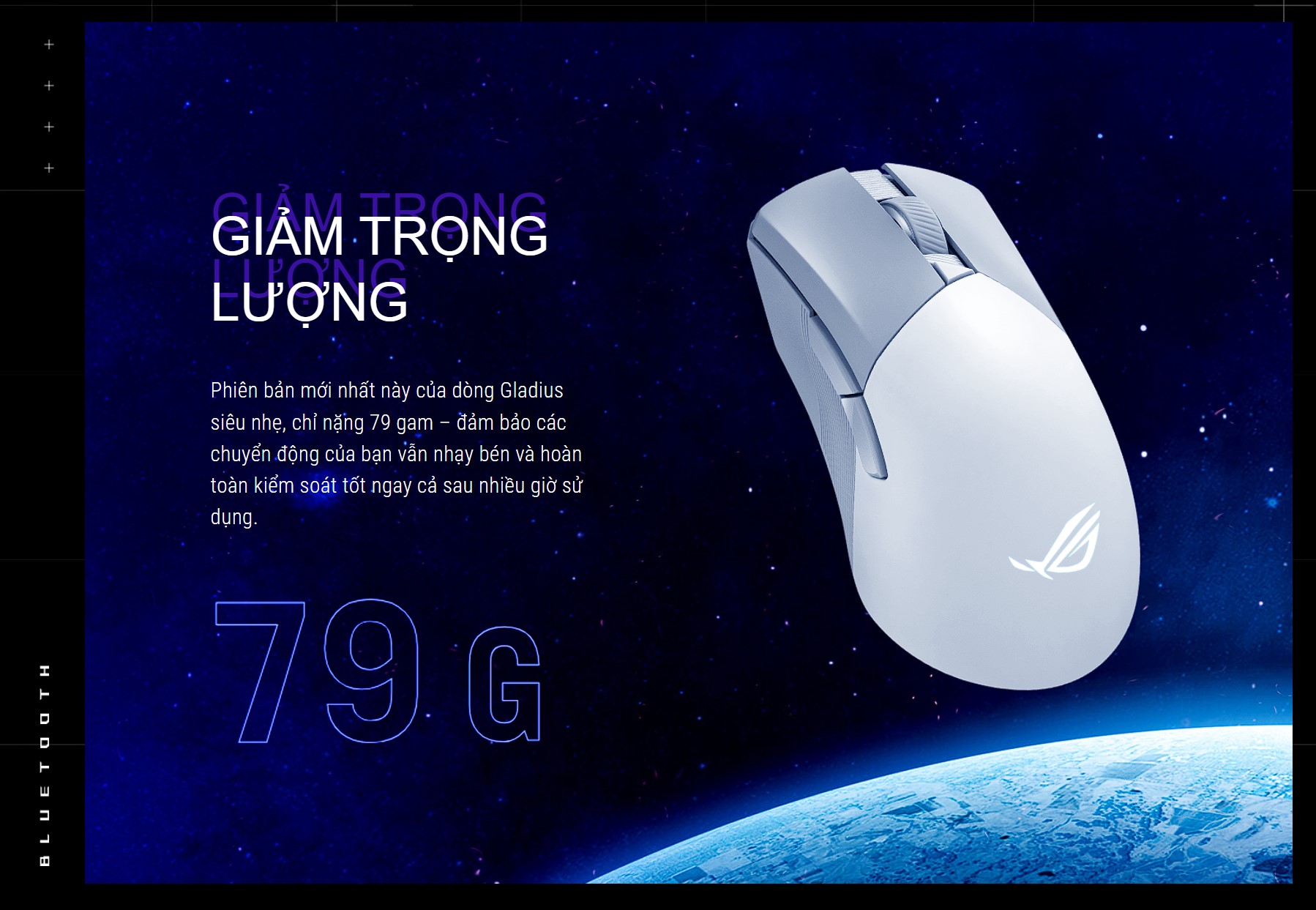 Chuột Gaming không dây ASUS ROG Gladius III Wireless AimPoint White 90MP02Y0-BMUA10