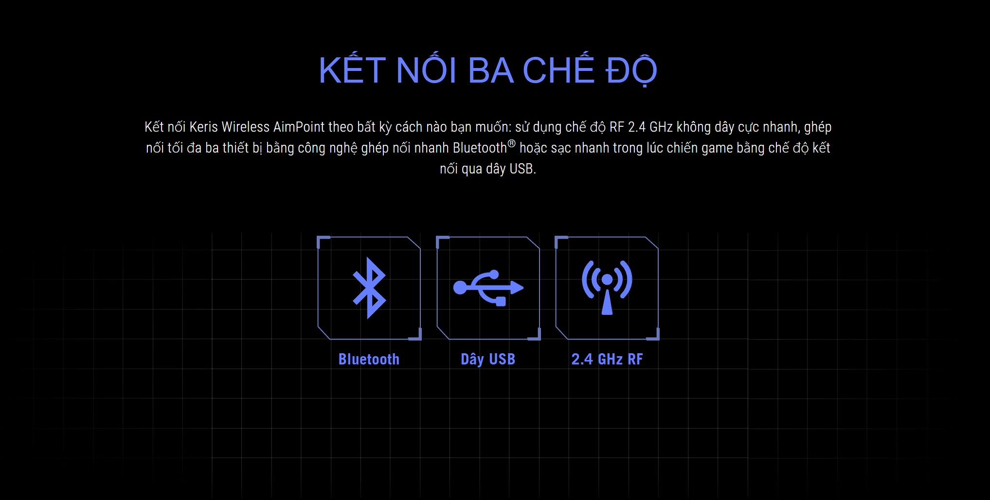 Chuột Gaming không dây ASUS ROG KERIS Wireless AimPoint White 90MP02V0-BMUA10