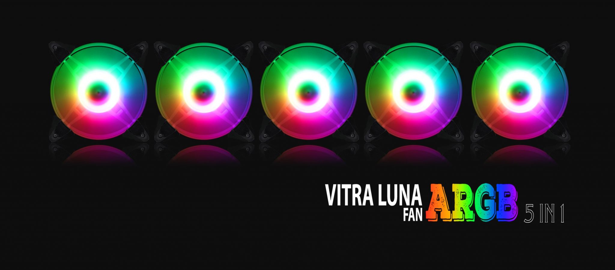 Fan Case Vitra Galaxy 5 in 1 A-RGB Aura Sync ( 5 Fan Pack / Kèm điều khiển) 