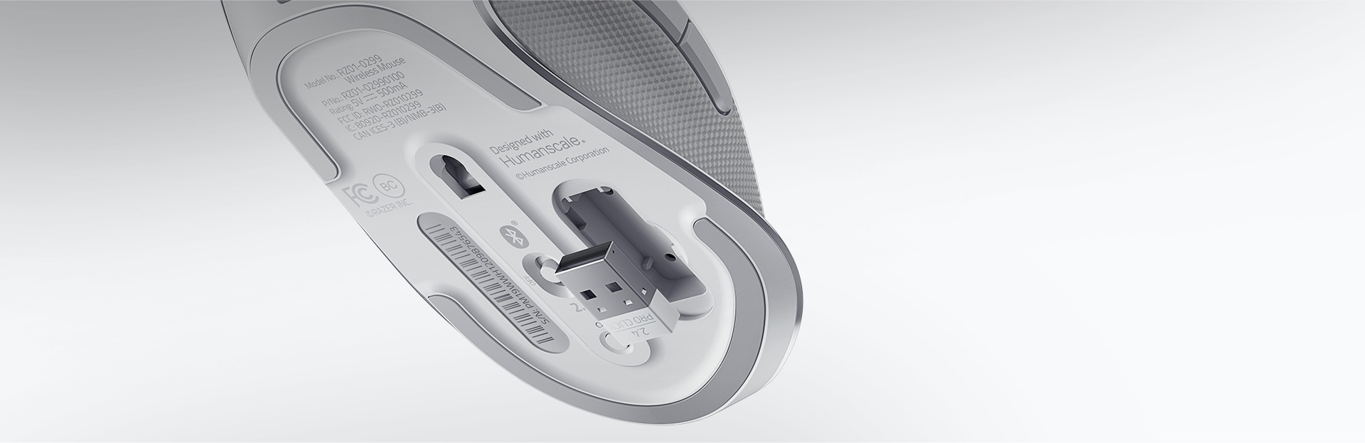 Chuột không dây Razer Pro Click Humanscale (USB/Led trắng) (RZ01-02990100-R3M1) trang bị mắt cảm biến cao cấp