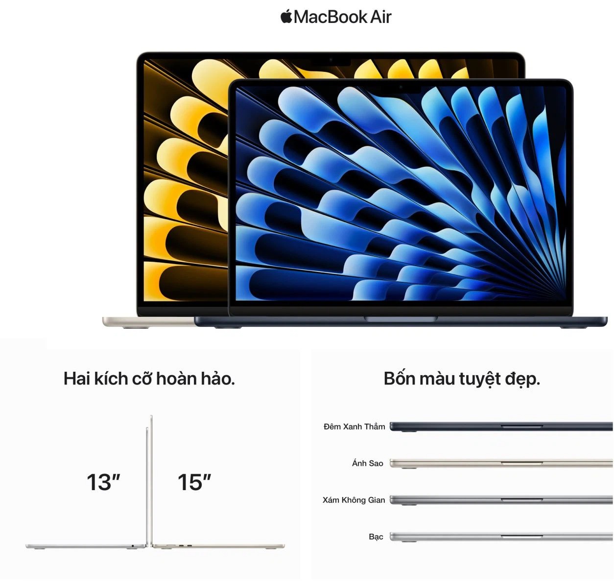 Laptop Apple Macbook Air 15 (MQKT3SA/A) (Apple M2 /8C CPU/10C GPU/8GB/512GB SSD/15.3 inch/BẠC) (SILVER) (2023)