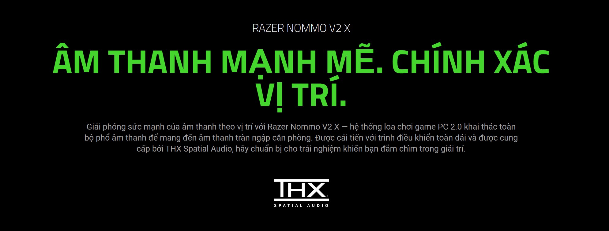 Loa Razer Nommo V2 X - 2.0 - Màu đen