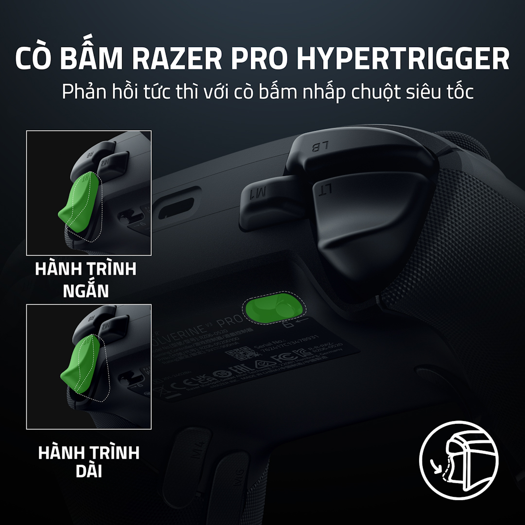 Tay cầm chơi game không dây Razer Wolverine V3 Pro-Xbox Series X/S (RZ06-05200100-R3M1) 3