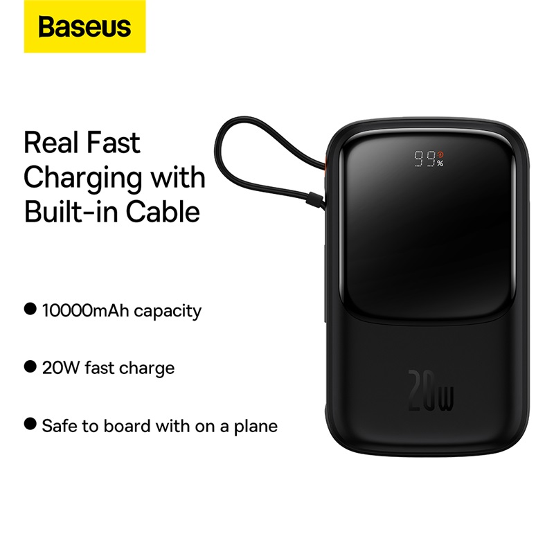 Pin sạc dự phòng Baseus Qpow Pro Digital Display Fast Charge 20.000mAh 20W iP Edition - Màu đen 5