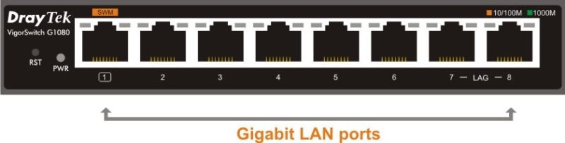 Switch DrayTek VigorSwitch G1080 8 port Gigabit