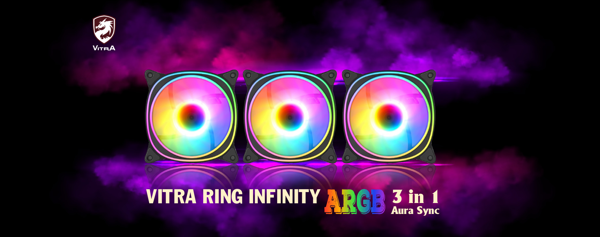  VITRA RING INFINITY ARGB 3 IN 1 AURA SYNC BLACK