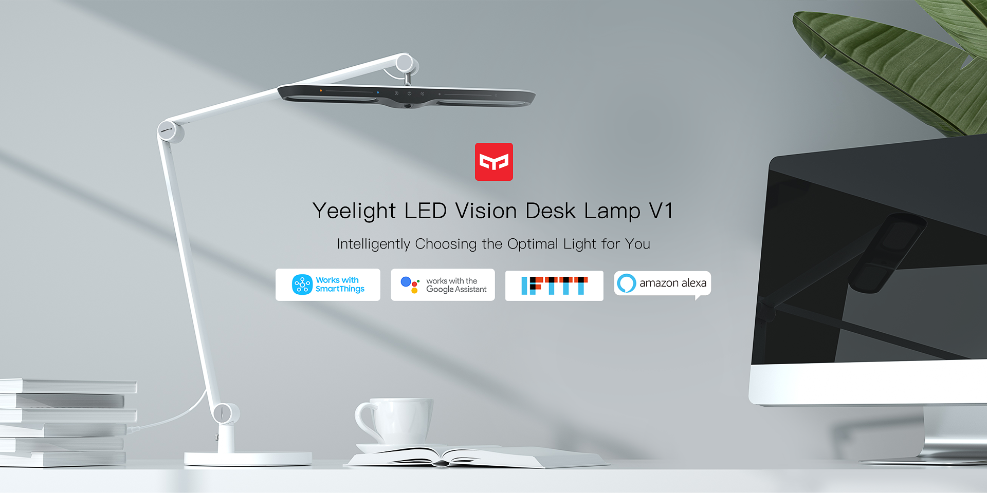 Đèn bàn thông minh Yeelight Desk Lamp V1 Pro - Màu trắng - Phiên bản US (2022)