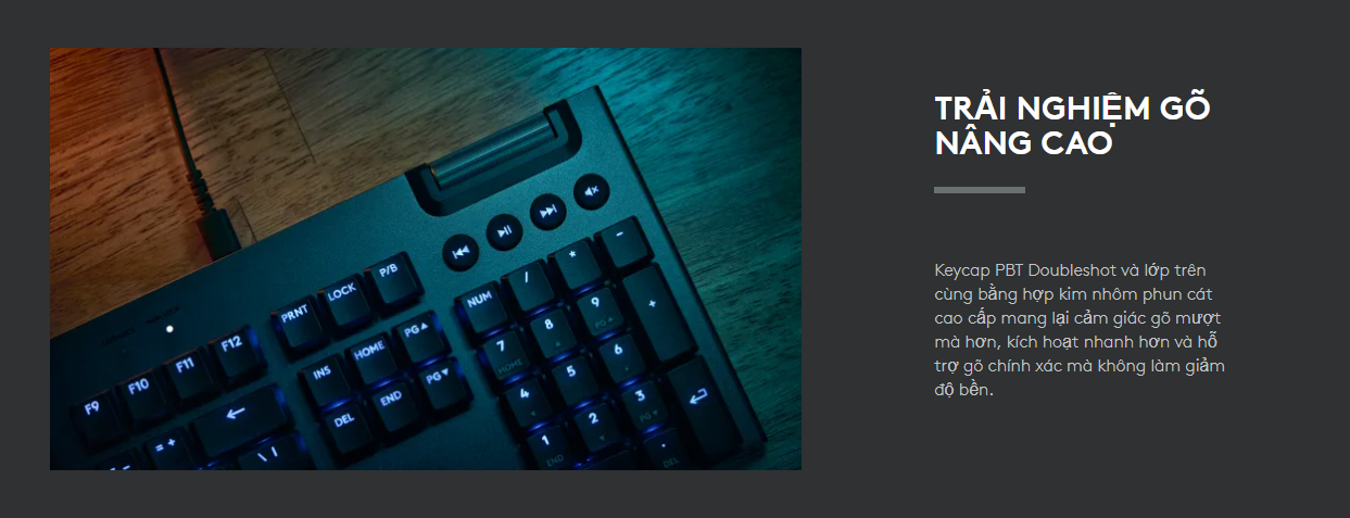 Bàn phím cơ Logitech G915 X Low Profile (Usb/Tactile/Đen) 5