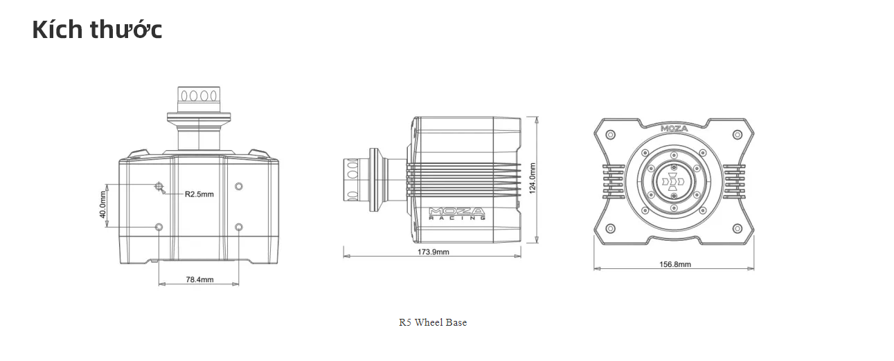 Moza R5 Wheel Base 12