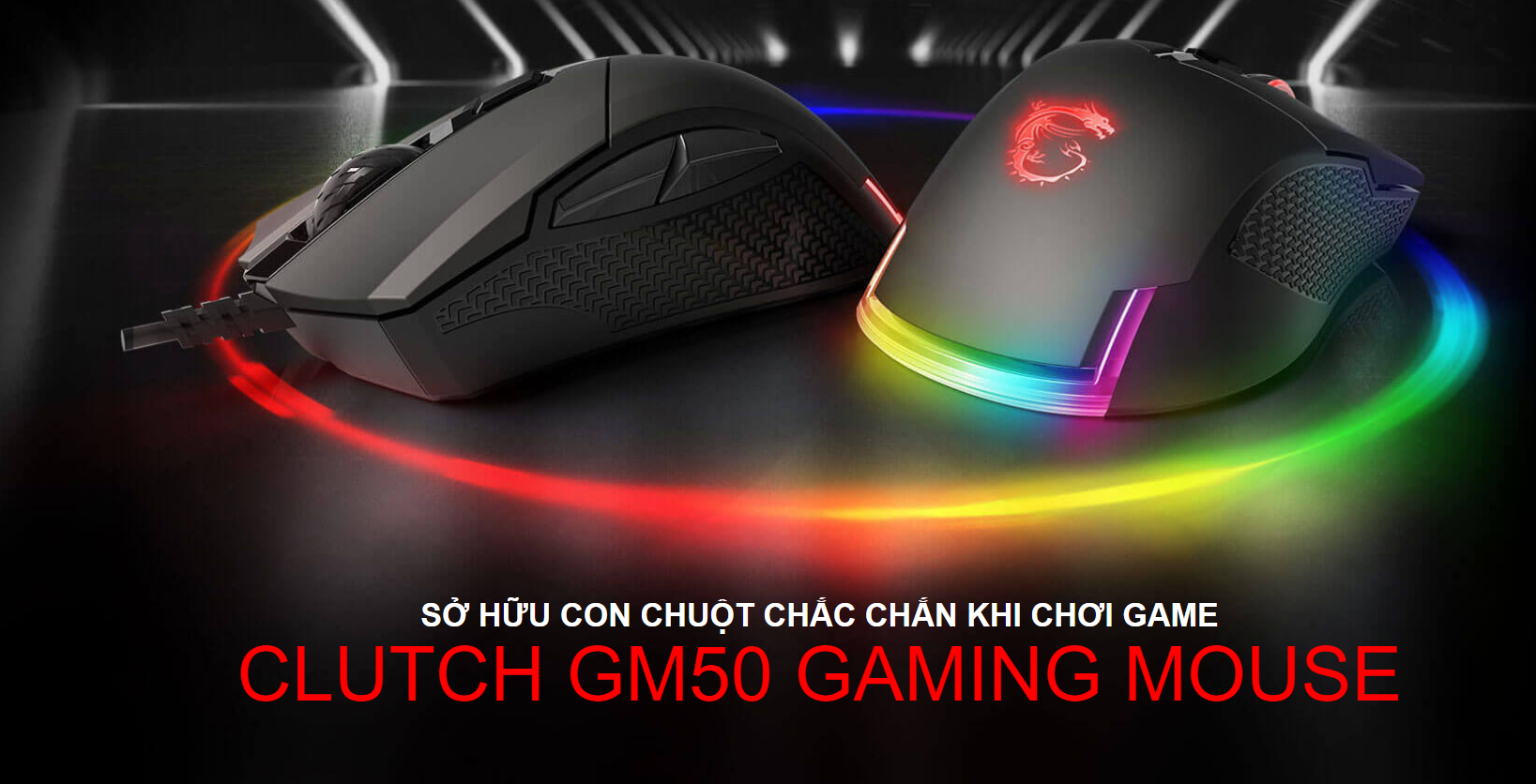 Chuột game MSI Clutch GM50 đen (USB/RGB) 1