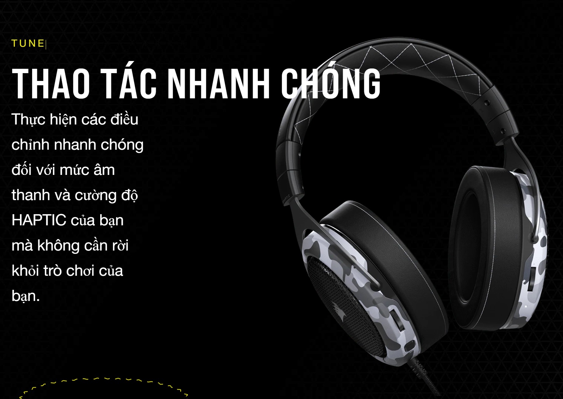 Tai nghe Gaming Corsair HS60 HAPTIC Surround 7.1 CA-9011225-AP