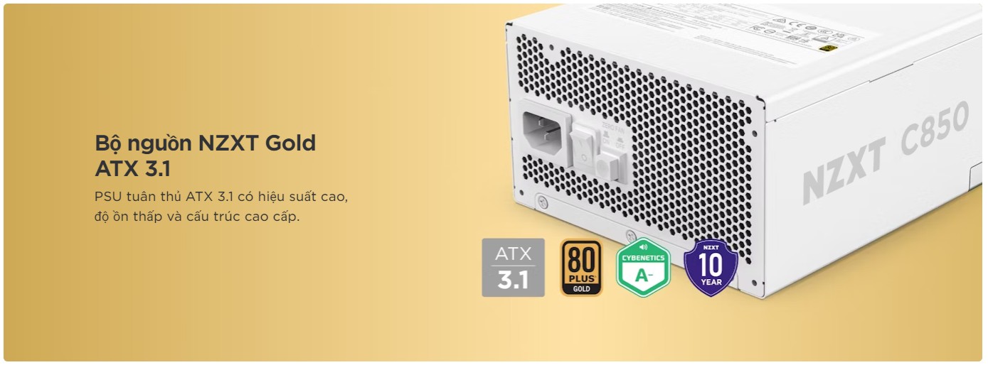 Hiệu suất chuẩn 80 Plus Gold  3.1 ATX