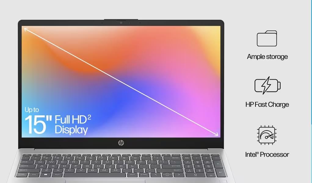 Laptop HP 15-fd0084TU (8D737PA) (i7 1355U/8GB RAM/512GB SSD/15.6 FHD/Win11/Bạc) Ảnh 2