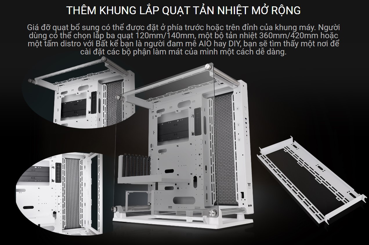 Case Thermaltake Core P3 TG Pro Snow ( Mid Tower/ Màu Trắng )