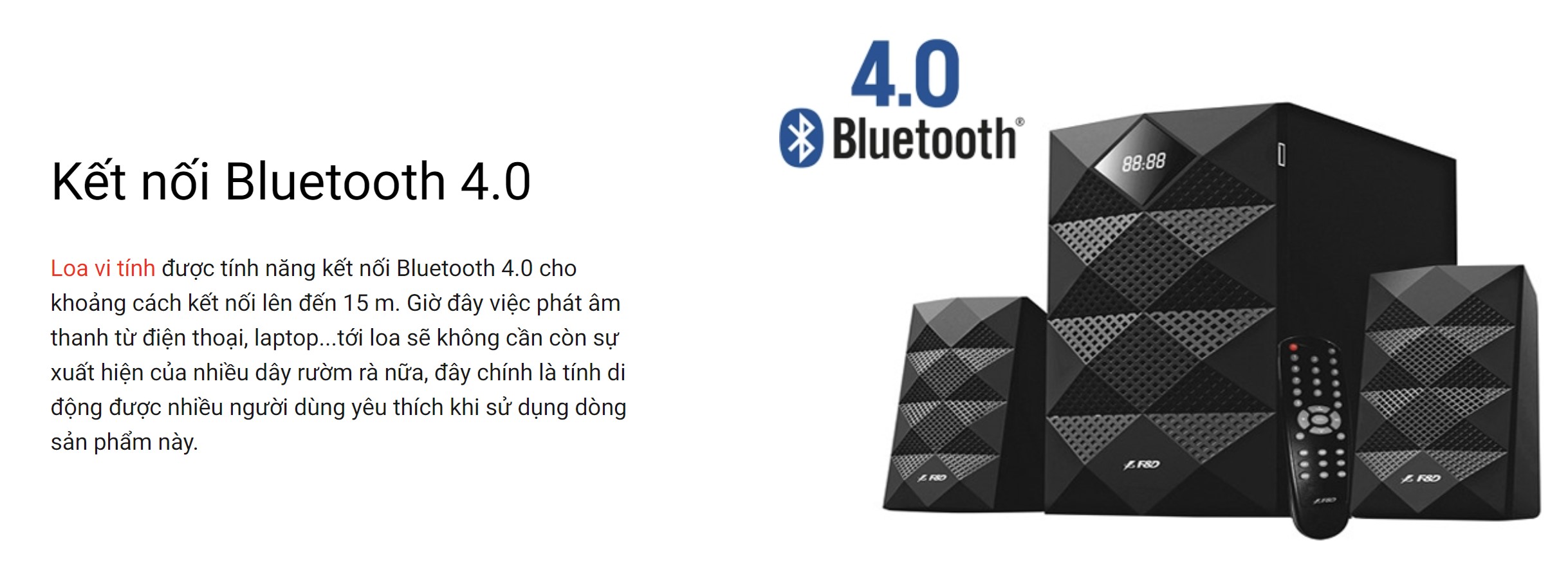 Loa Fenda A180X 2.1 Bluetooth, FM