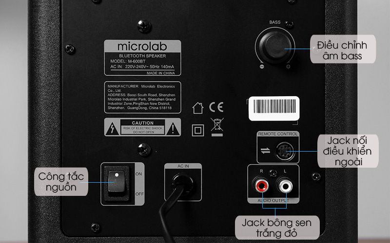 Loa Microlab M600BT Bluetooth 2.1 Đen