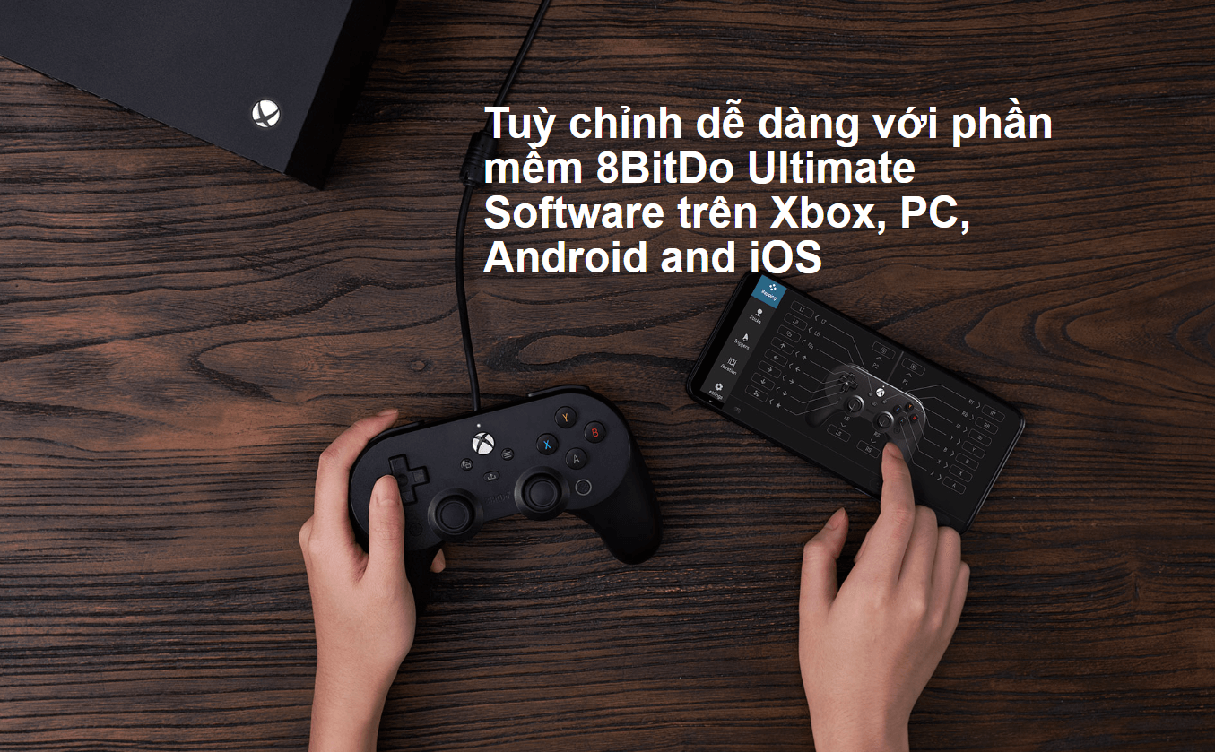 Tay cầm chơi game 8BitDo Pro 2 Wired Controller cho Xbox/Windows 3