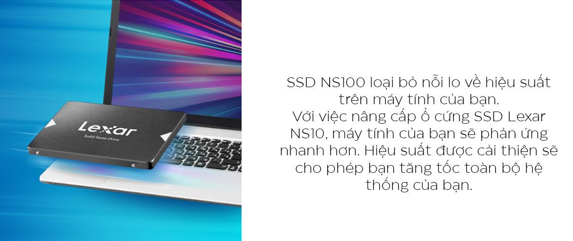 Ổ cứng SSD Lexar NS100 120GB Sata3 2.5 inch (Đoc 500MB/s - Ghi 360MB/s) 