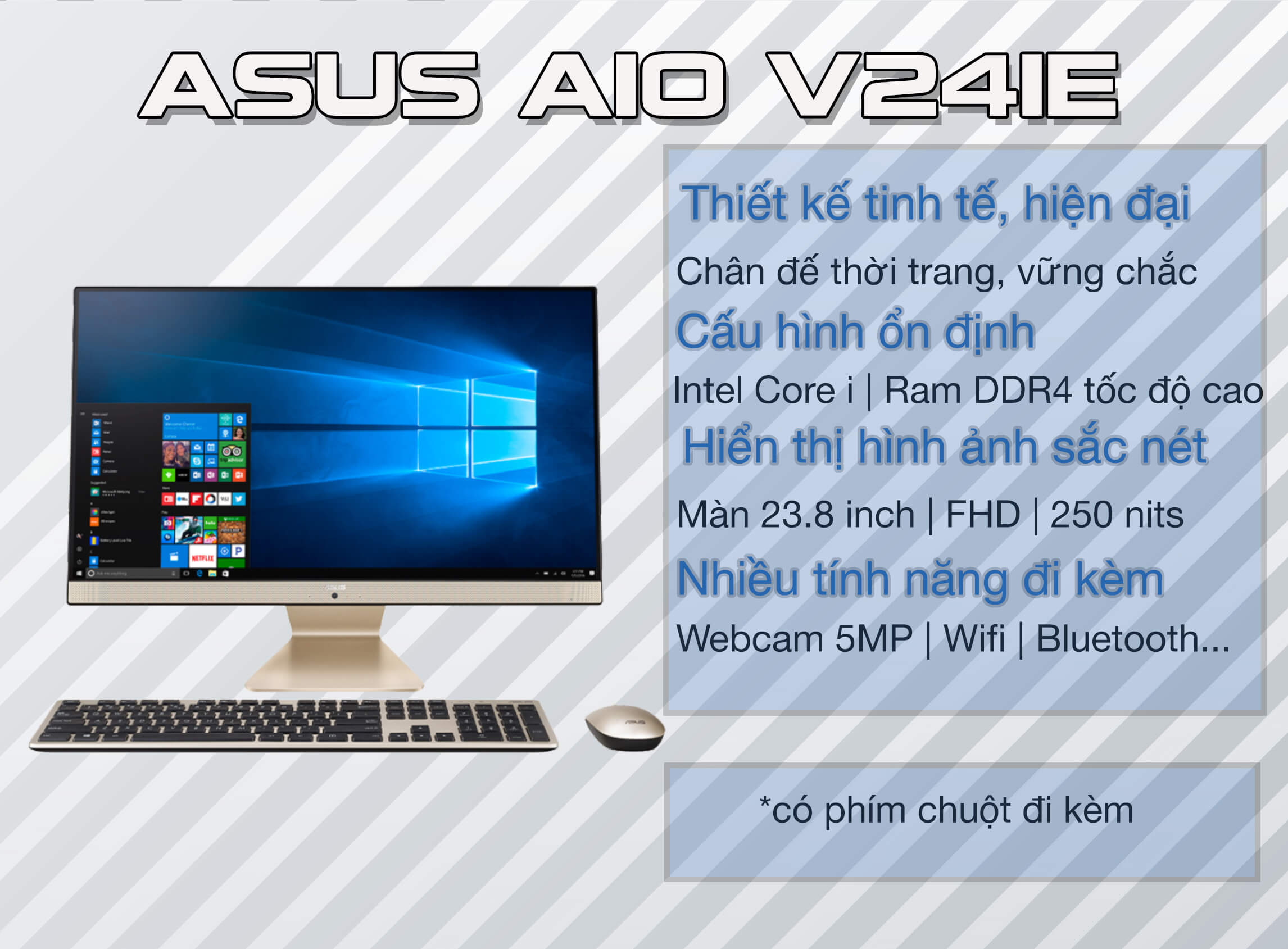PC Asus All in One V241EAK-BA128W 1