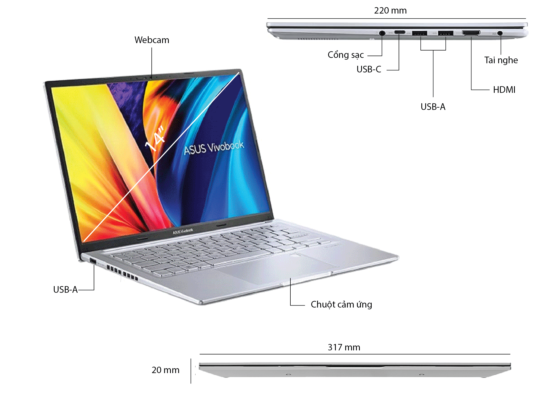 Laptop Asus VivoBook A1403ZA