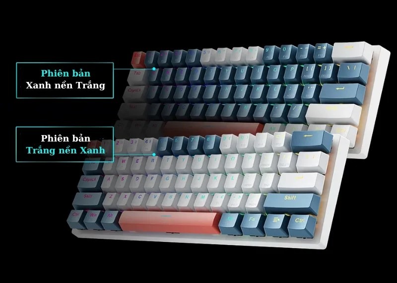 Bàn Phím Cơ có dây Machenike K500-B61 Gray White Blue switch Led RGB 1