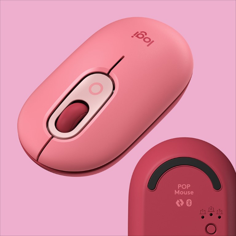 Chuột không dây Logitech Pop Emoji HeartBreaker Rose (USB/Bluetooth/Hồng)