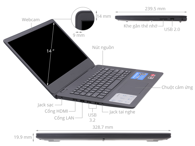 Laptop Dell Vostro 3405 