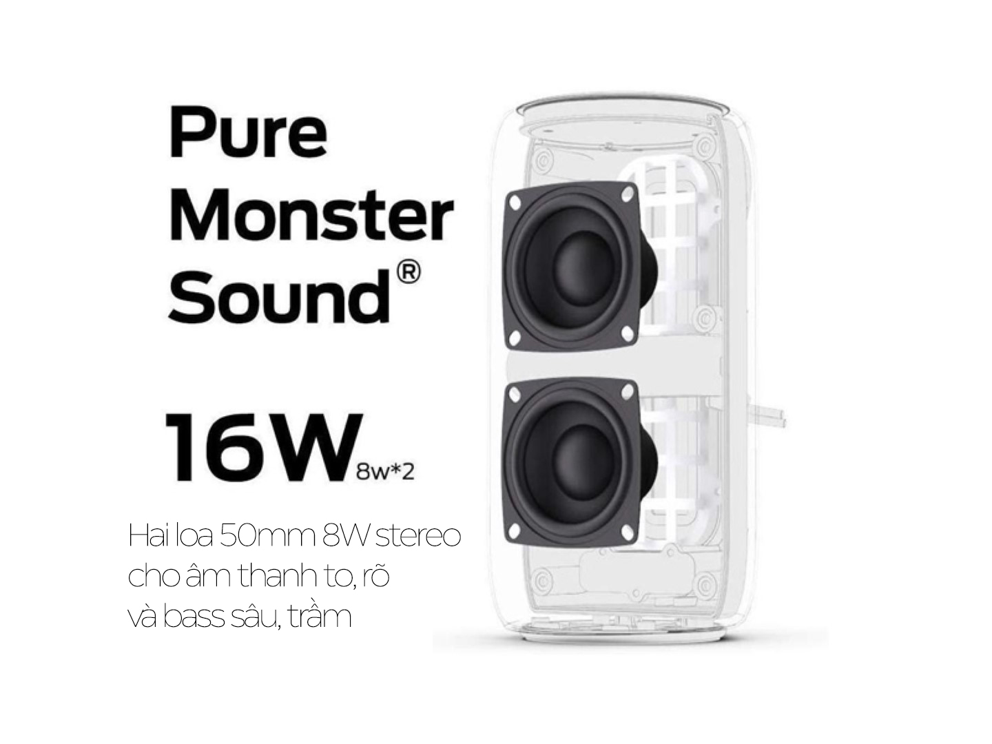 Loa di động Monster S310 Superstar - Màu đen