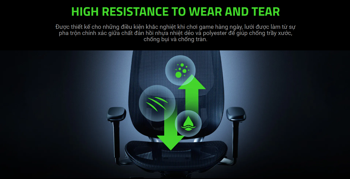 Ghế game RAZER FUJIN PRO - Fully Adjustable Mesh Gaming Chair 4