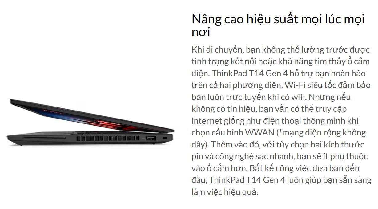 Laptop Lenovo Thinkpad T14 Gen 4 Ảnh 4