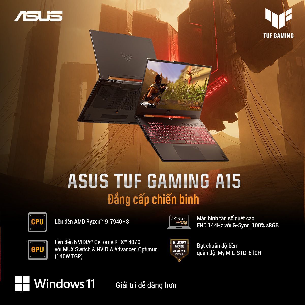 Laptop Asus Gaming TUF FA507NU-LP031W