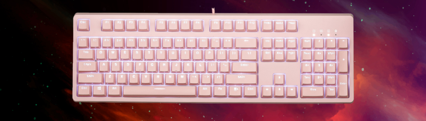 Bàn phím cơ Edra EK3104 pink Huano brown sw (usb/màu hồng/led trắng) 4