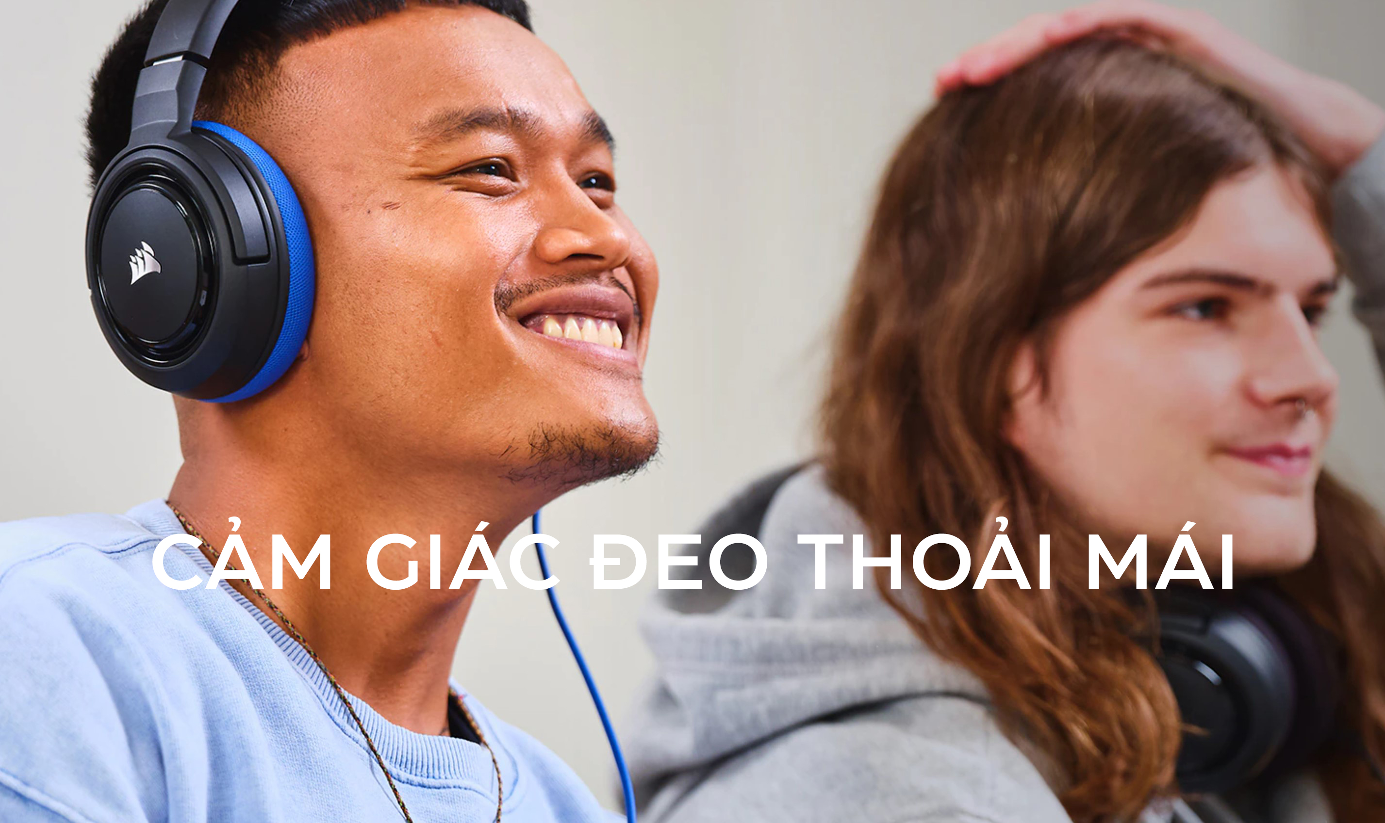 Tai nghe Corsair HS35 Stereo Blue