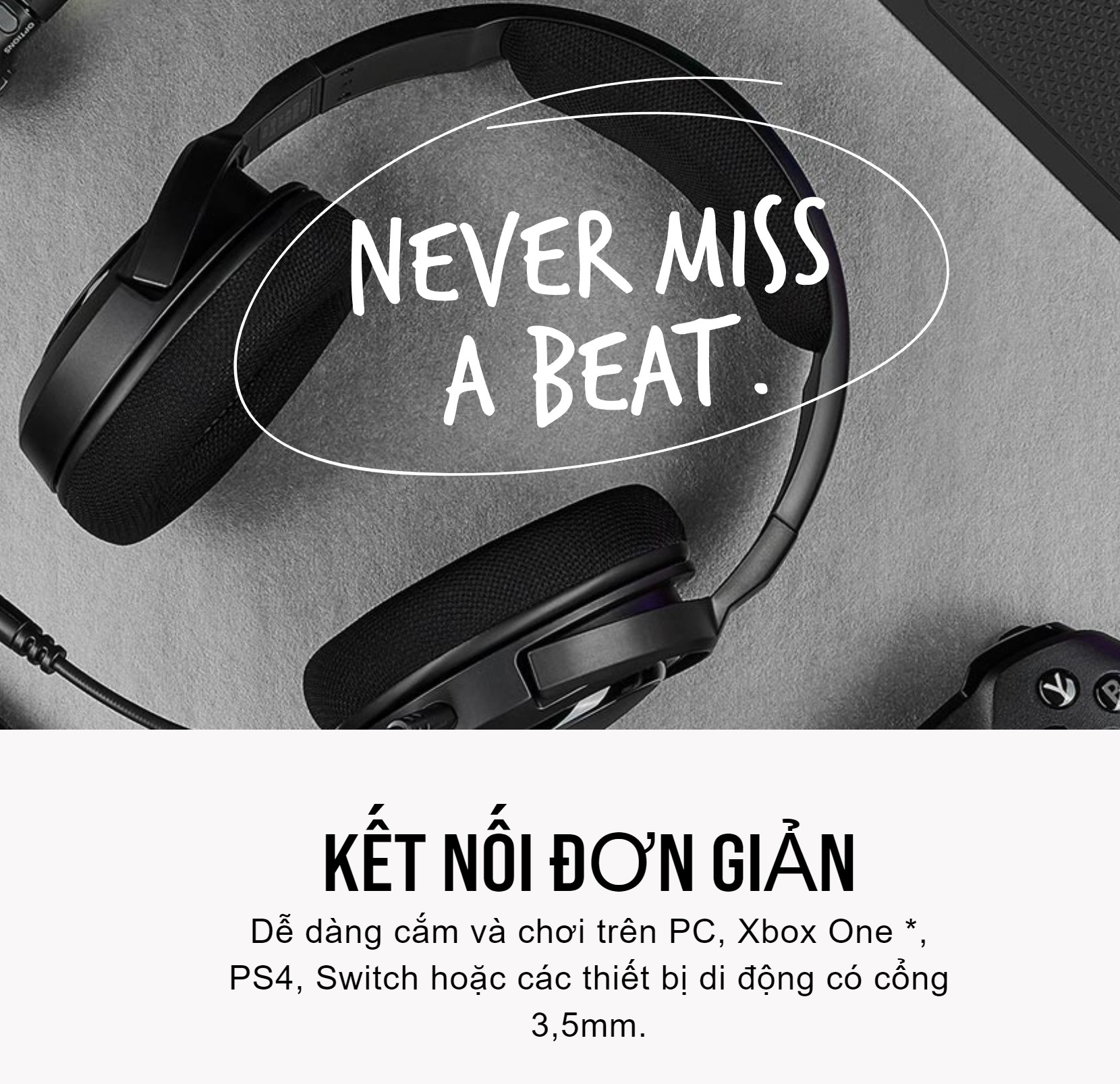 Tai nghe Corsair HS35 Stereo Carbon